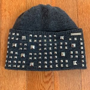 Michael Kors Pyramid Studded Hat/Beanie - Grey